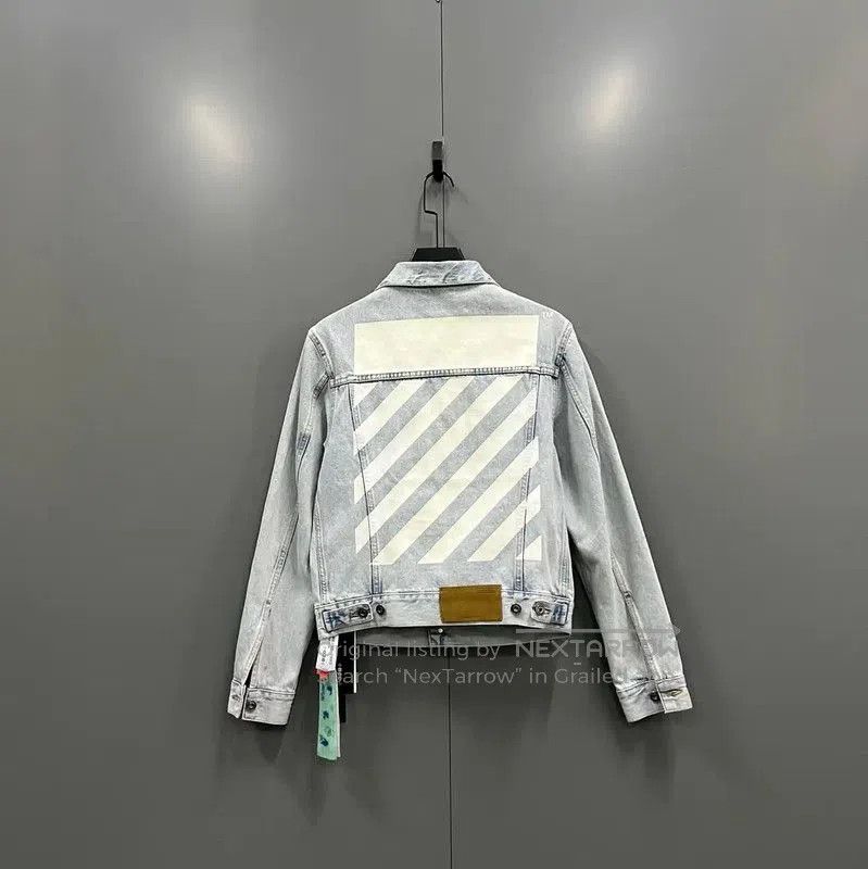 Off-White Off-White Blue Cotton Women's Jacket . Size XS / US 0-2 / IT 36-38 - 3 Thumbnail