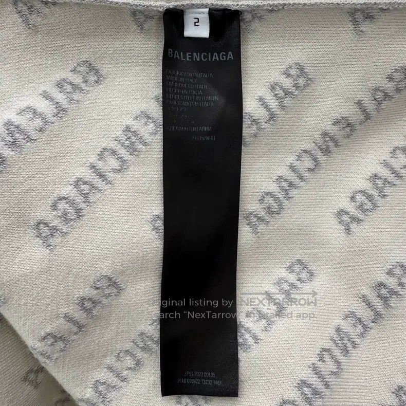 Balenciaga Balenciaga Alphabet Full Print V-Neck Single Breasted Swea Size US M / EU 48-50 / 2 - 4 Thumbnail
