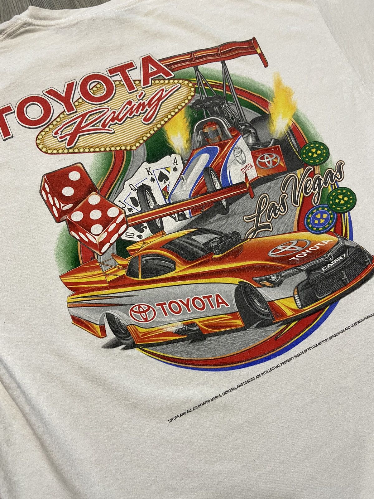 NASCAR Vintage Toyota Racing Las Vegas T shirt Size US XL / EU 56 / 4 - 2 Thumbnail
