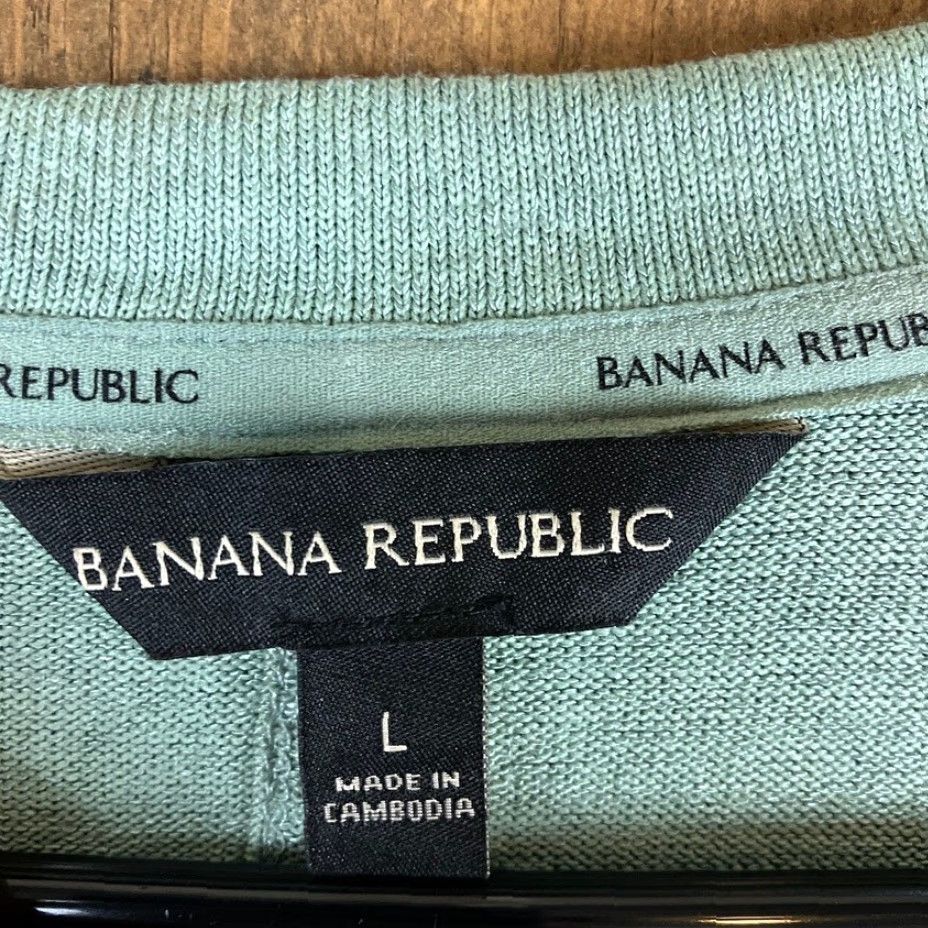 Banana Republic Banana Republic Sweater Womens V Neck Mint Green Pullover Tunic Oversized Stretch Large Knit Smooth Casual Workwear Modern Normcore Size L / US 10 / IT 46 - 6 Thumbnail