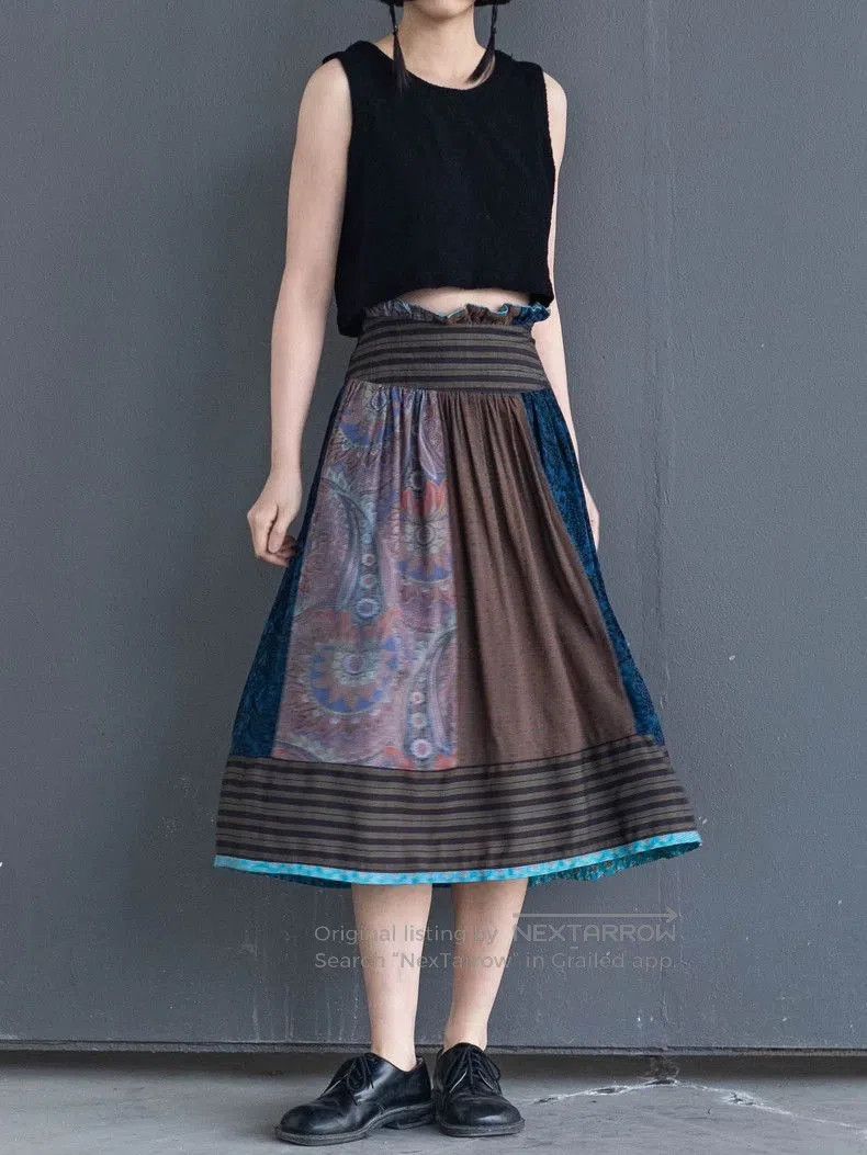 Kenzo KENZO 1981 Vintage Blue Midi Skirt. Size US 26 / EU 42 - 2 Thumbnail