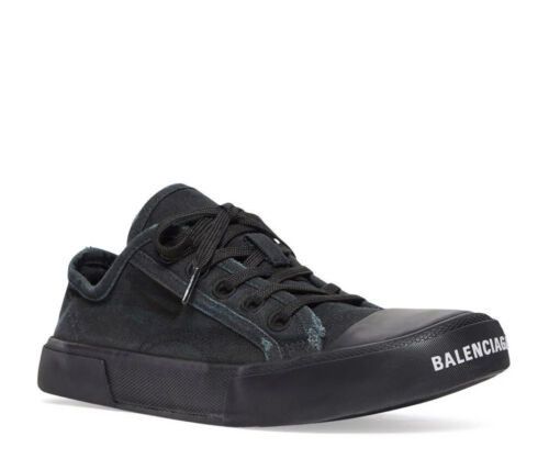Balenciaga o1mt1gz0824 Paris Low Top Sneaker in Black Size US 8 / EU 41 - 2 Thumbnail