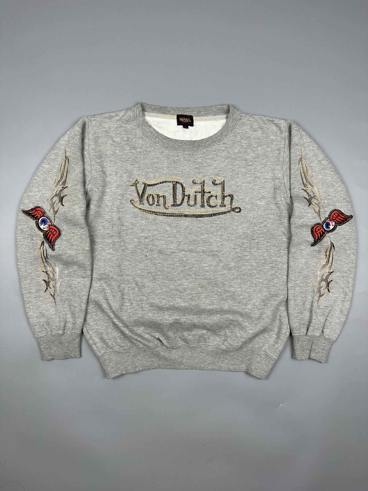 Designer × Von Dutch 🔥Sick🔥Vintage Von Dutch Flames Sweatshirt Size US M / EU 48-50 / 2 - 1 Thumbnail