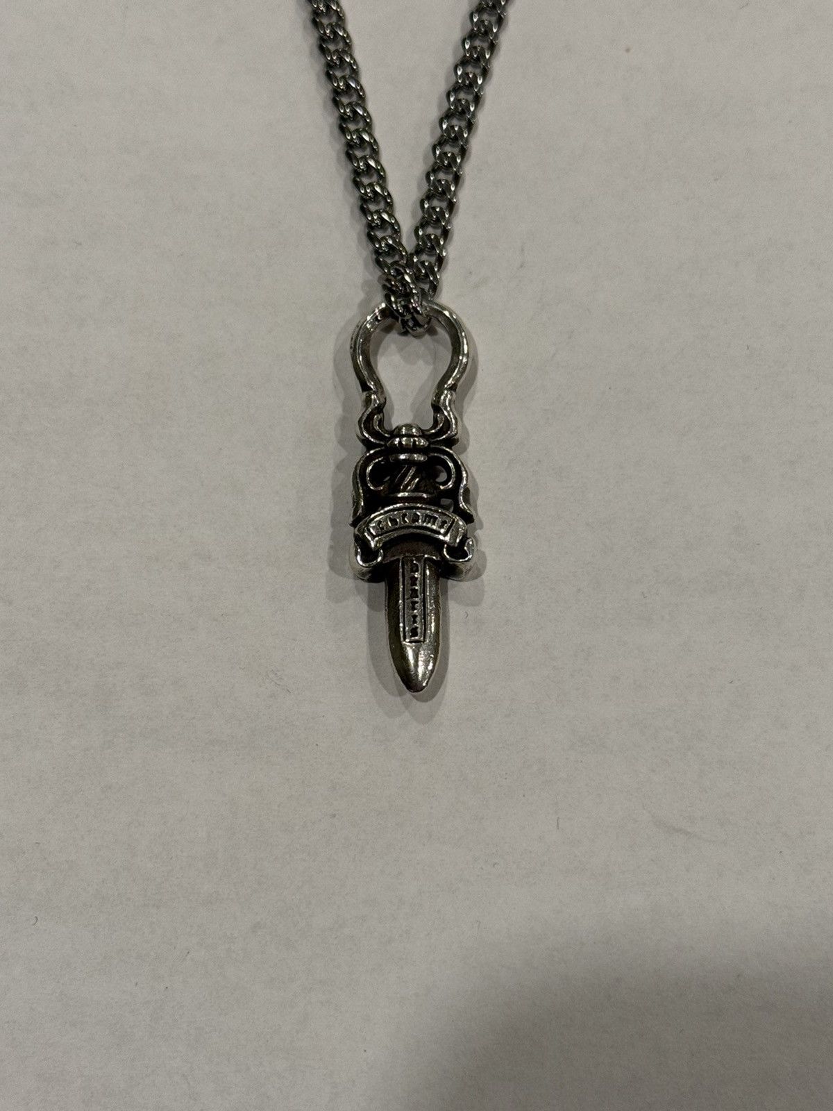 Chrome Hearts Chrome Hearts Dagger Pendant Silver Cuban Chain Necklace 925 Size ONE SIZE - 2 Thumbnail