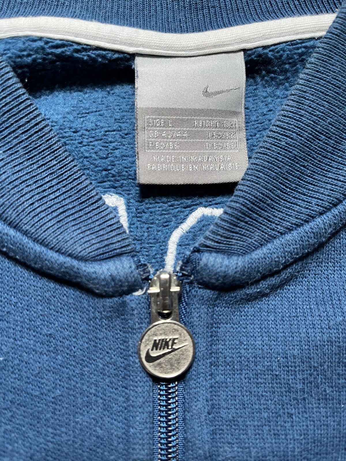 Nike × Vintage Vintage Nike Cotton Bomber Jacket Big Logo American College Size US L / EU 52-54 / 3 - 11 Thumbnail