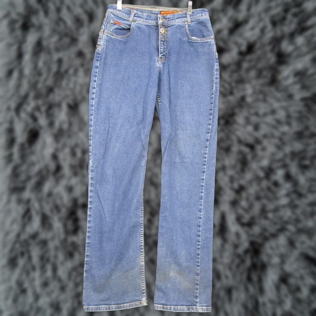 Denime VINTAGE Lawman Jeans Womens 9/10 Blue Relaxed Fit Western Cowboy Denim 90s Size 30" / US 8 / IT 44 - 1 Thumbnail