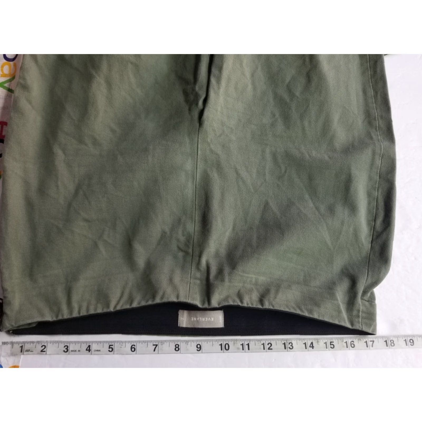 Everlane Everlane Pants Womens Size 14 Olive Green High Rise Twill Chino Size 24" / US 00 / IT 34 - 3 Thumbnail