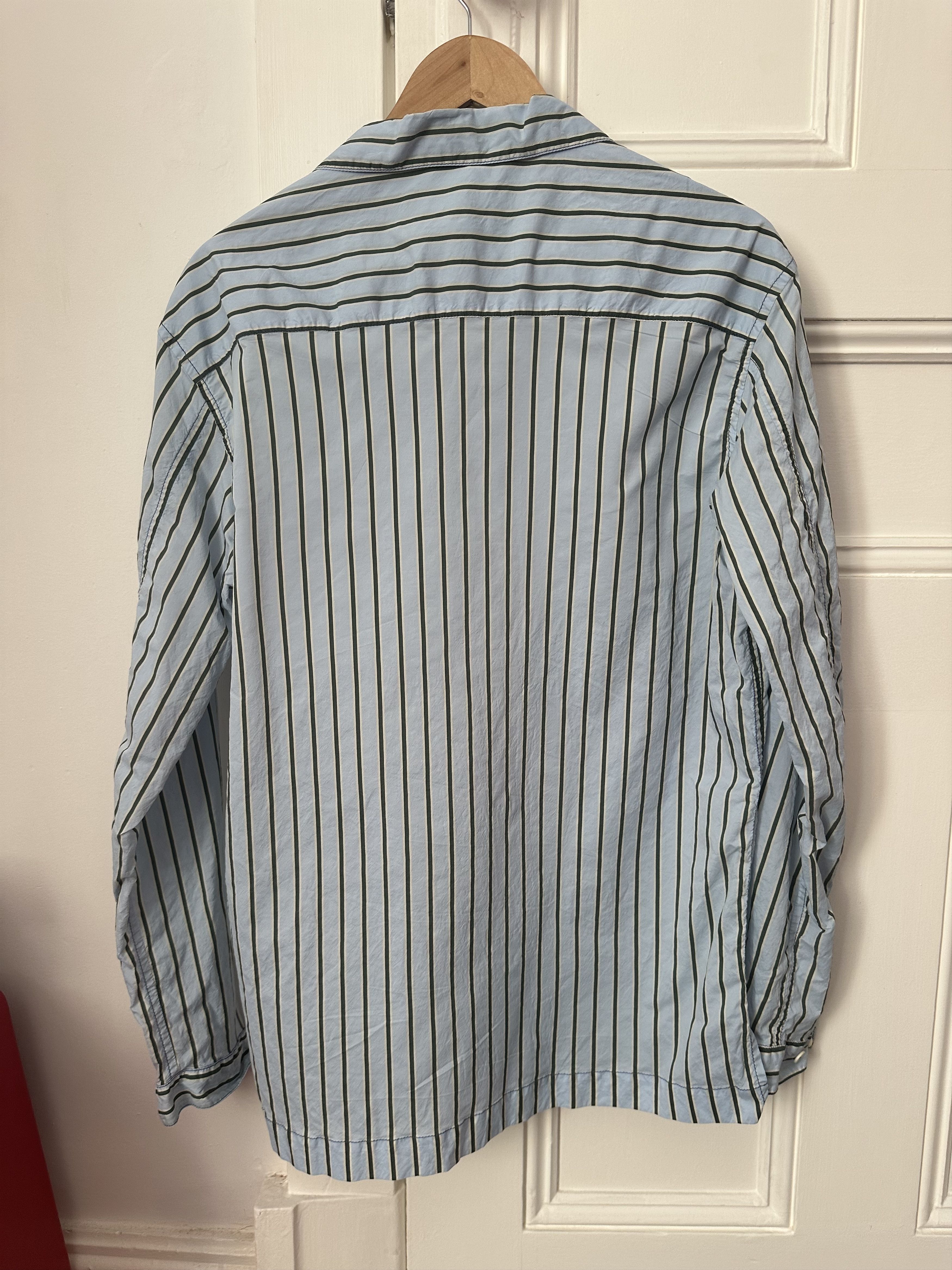 Sunnei Sunnei Regular Shirt / Green & Blue Stripes Size US M / EU 48-50 / 2 - 6 Thumbnail