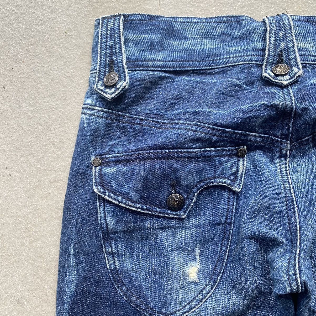 Japanese Brand Japanese flared denim with patches Size US 32 / EU 48 - 13 Thumbnail