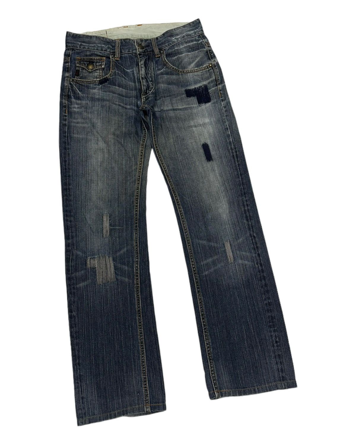 20471120 × Beauty Beast × Japanese Brand 291295=HOMME JAPANESE DISTRESSED DENIM JEANS RARE Size US 28 / EU 44 - 5 Thumbnail