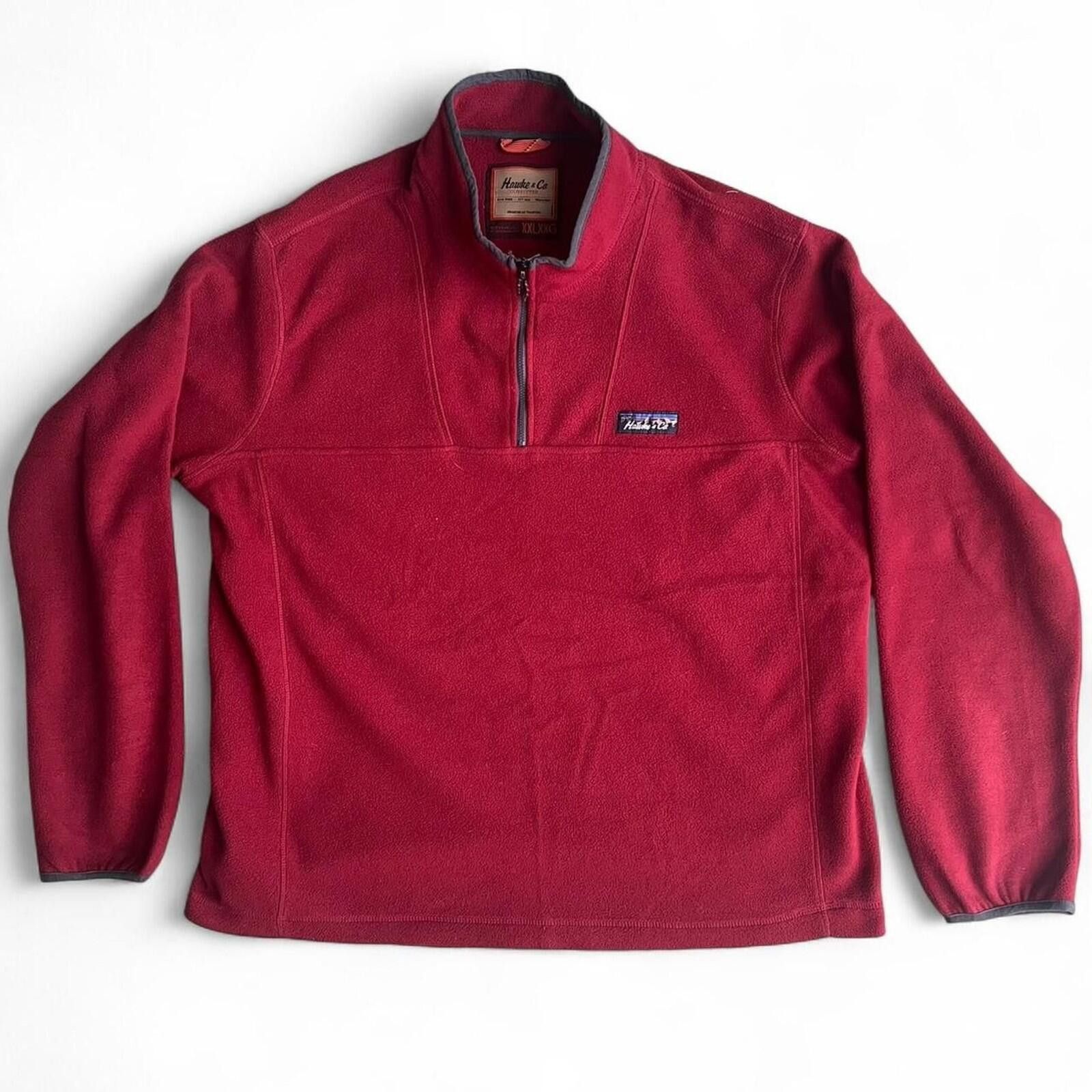 Hawke & Co Hawke & Co Red Men's Quarter Zip Sweater Jacket Size XXL Size US XXL / EU 58 / 5 - 1 Thumbnail