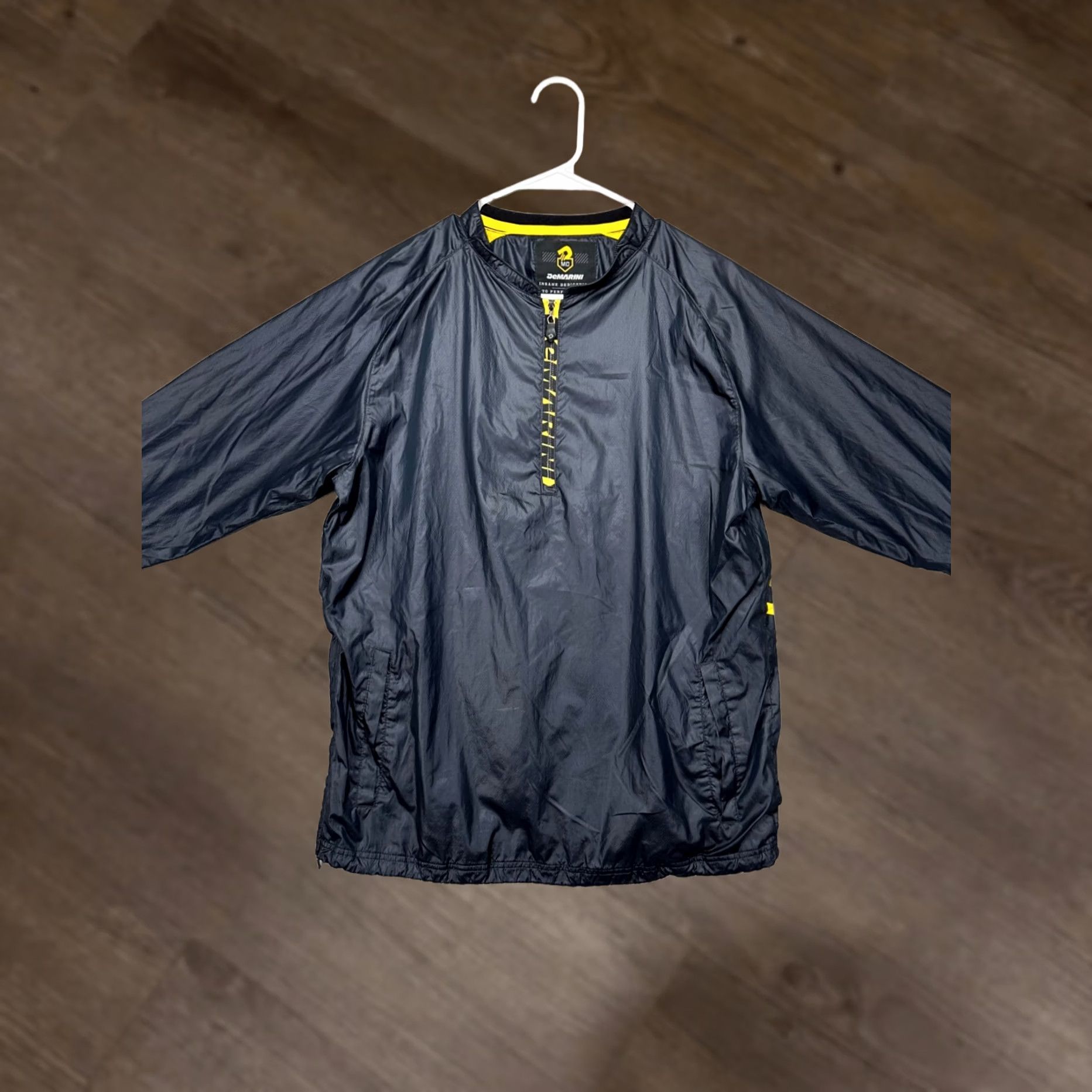 Vintage DeMarini Jacket Mens Medium Black Nylon Blend Quarter Zip Pullover Windbreaker Size US M / EU 48-50 / 2 - 1 Thumbnail