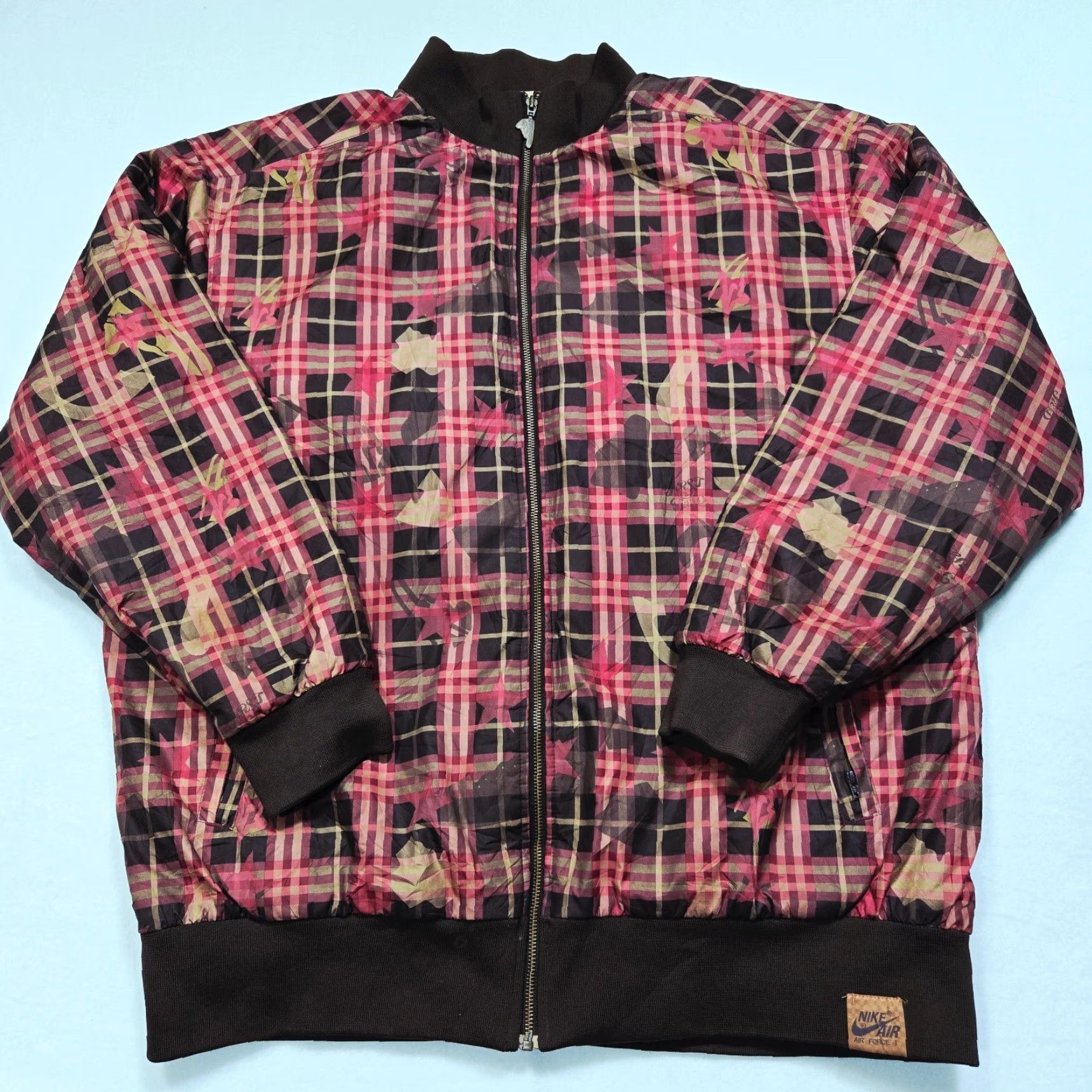 Nike VINTAGE Nike BRS Bomber Jacket Mens XL Red Plaid Nike Bomber Jacket XL Mens Red Plaid 90s Army Logo Casual Size US XL / EU 56 / 4 - 6 Thumbnail