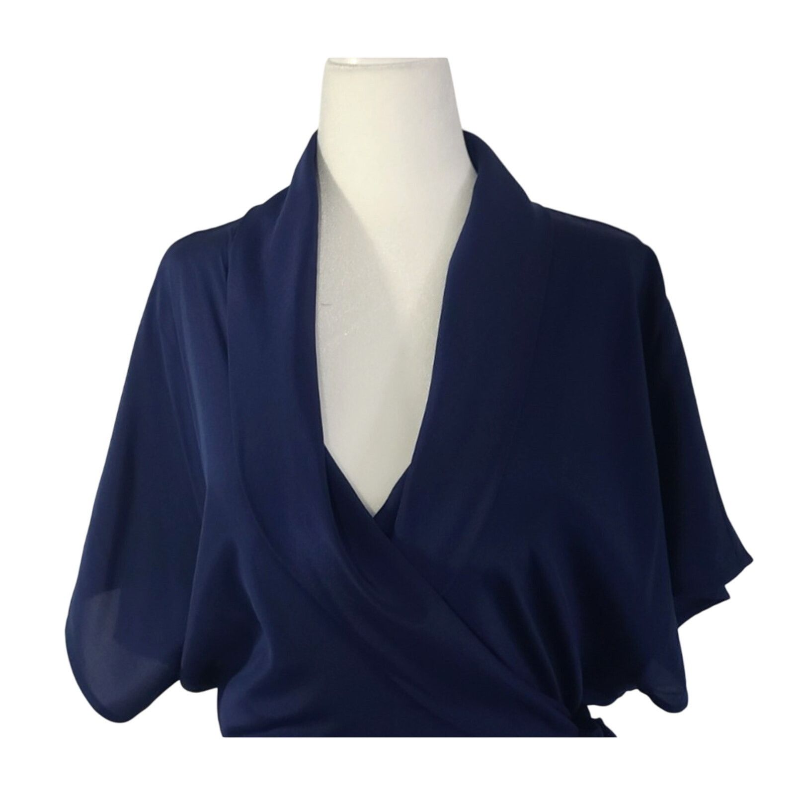 Calypso St Barth Calypso St. Barth Navy Silk Wrap Dress Medium Size M / US 6-8 / IT 42-44 - 3 Thumbnail
