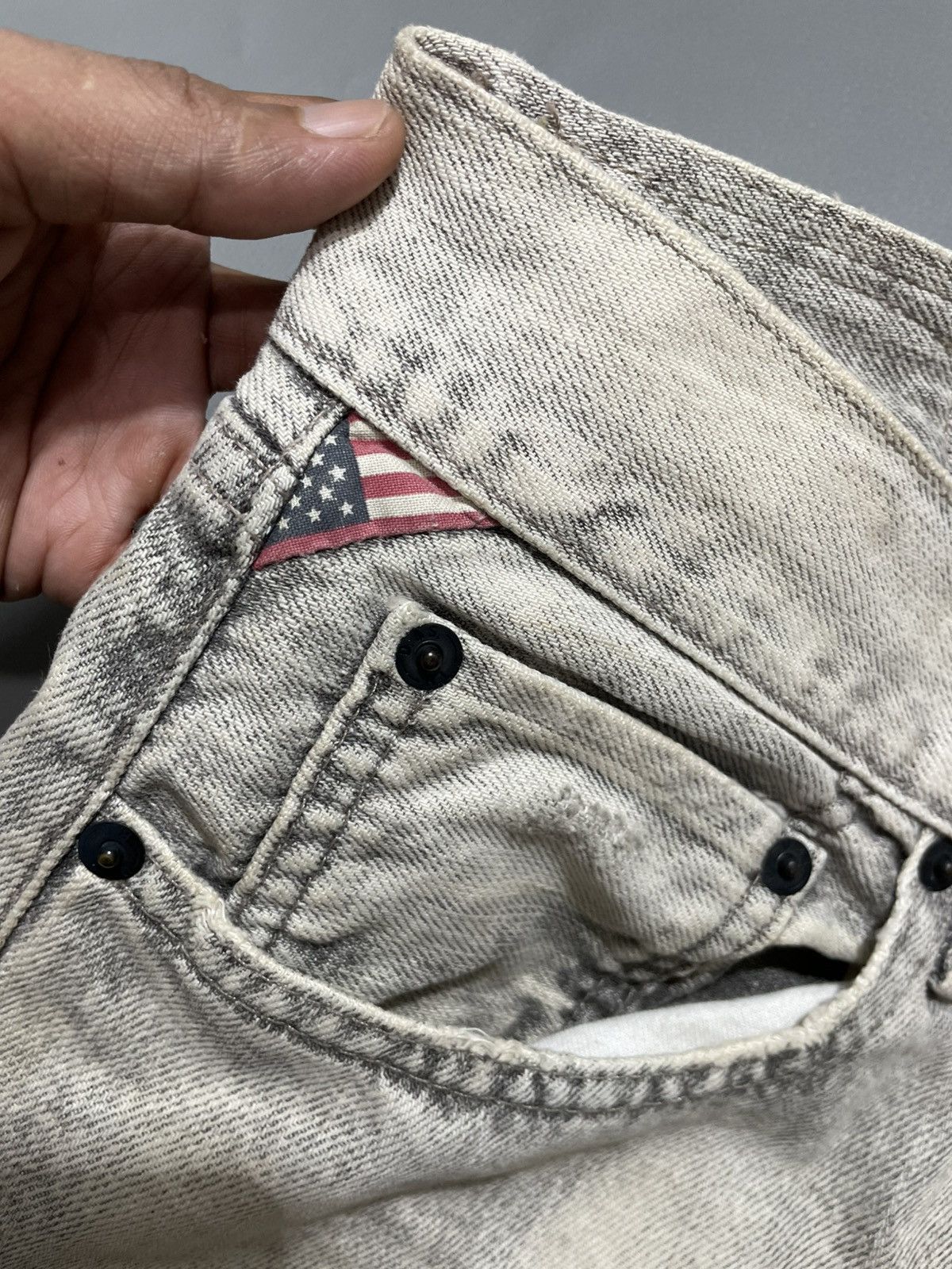 RRL Ralph Lauren RARE Denim Supply RL mudwash Distrssed Jeans Size US 34 / EU 50 - 6 Thumbnail