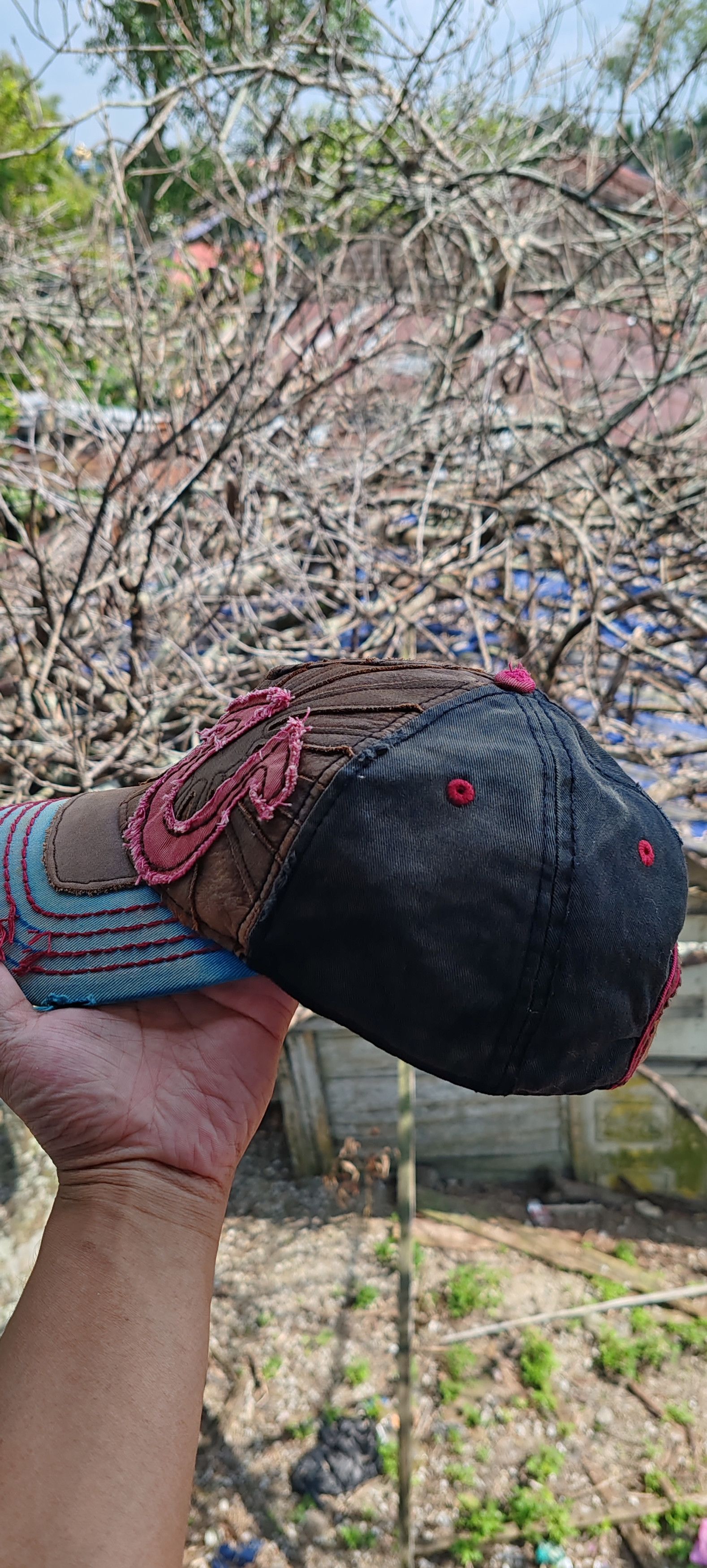 Japanese Brand × True Religion × Vintage Vintage Leather Distressed Destroyed cap hat True Religion Size ONE SIZE - 4 Thumbnail
