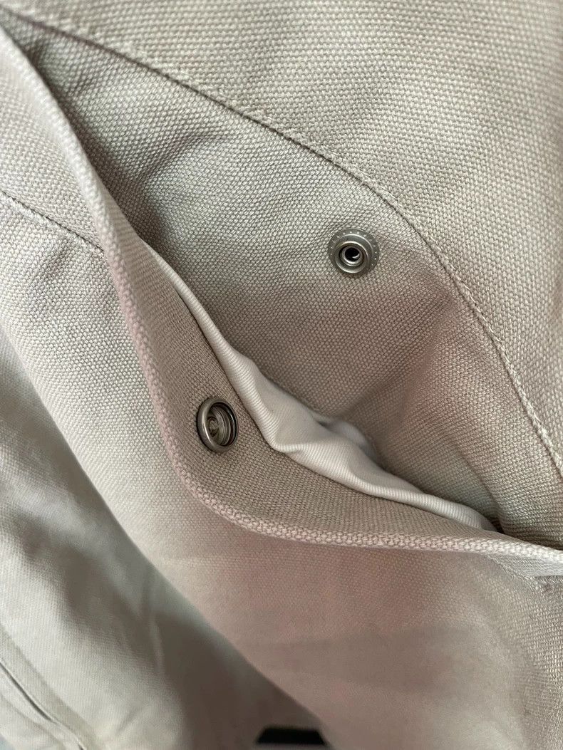 Acne Studios Acne Studios Grey leather logo drawstring loose coat Size S / US 4 / IT 40 - 8 Thumbnail