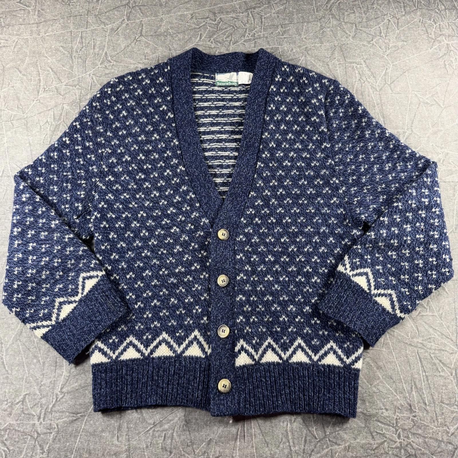 Other Tidewater Traders Sweater Women's M Blue Vintage 85% Wool Size M / US 6-8 / IT 42-44 - 4 Thumbnail