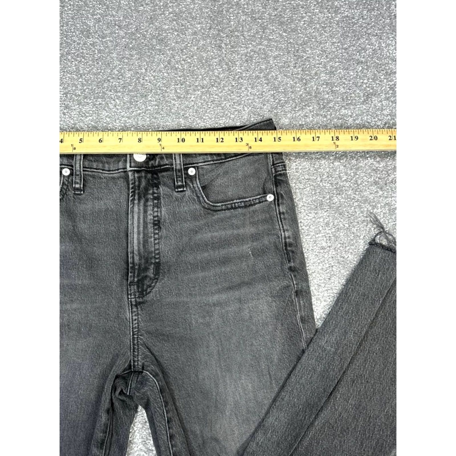 Madewell Madewell The Perfect Vintage Jeans Womens 28 Black Denim Knee Rip Edition 30x27 Size 28" / US 6 / IT 42 - 6 Thumbnail