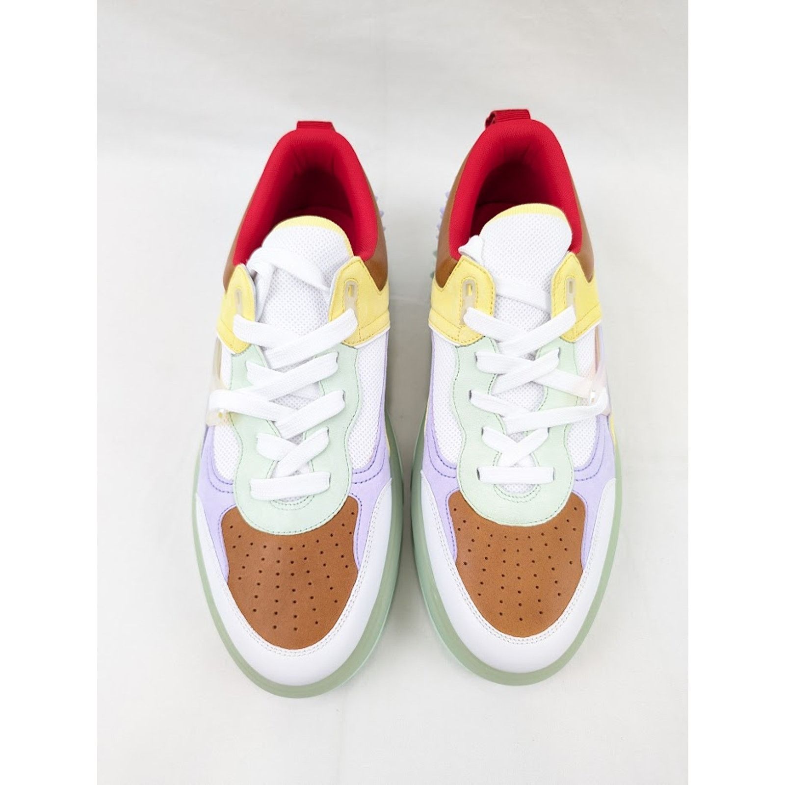Christian Louboutin o1rshd1 Calf Astrol Loubi Flat Sneakers Studio Green/Lilac Size US 11 / EU 44 - 14 Thumbnail