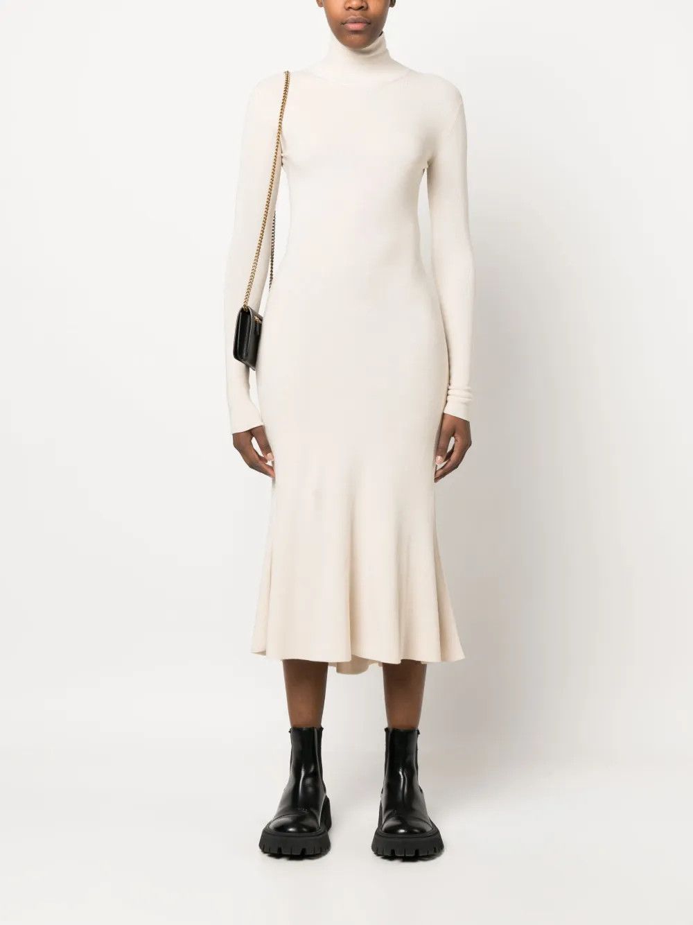 Balenciaga o1y0625 Midi Dress in Cream Size S / US 4 / IT 40 - 5 Thumbnail
