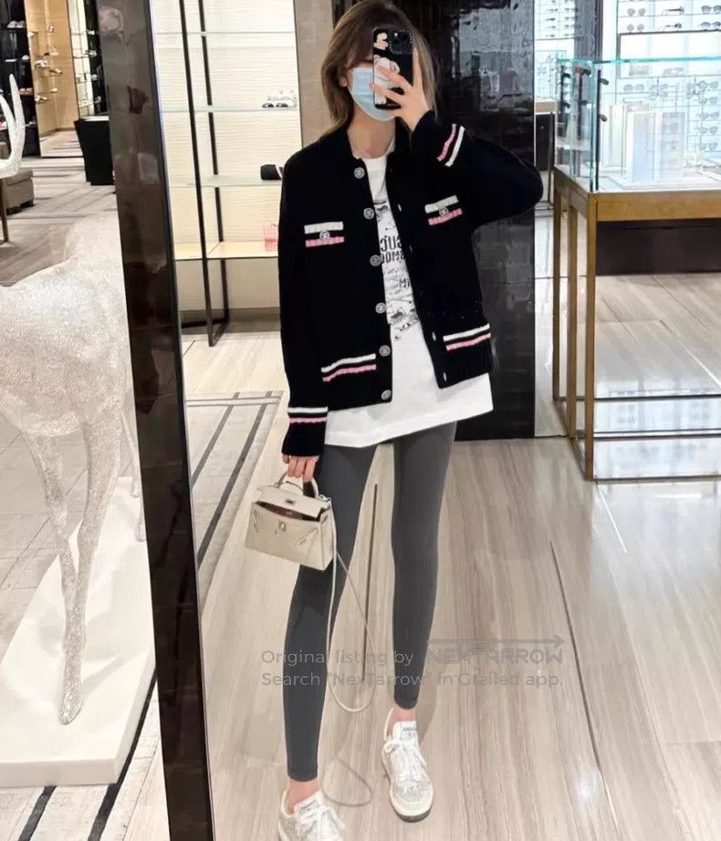 Chanel Chanel Double C enamel buckle pink and white striped long- Size XS / US 0-2 / IT 36-38 - 9 Thumbnail