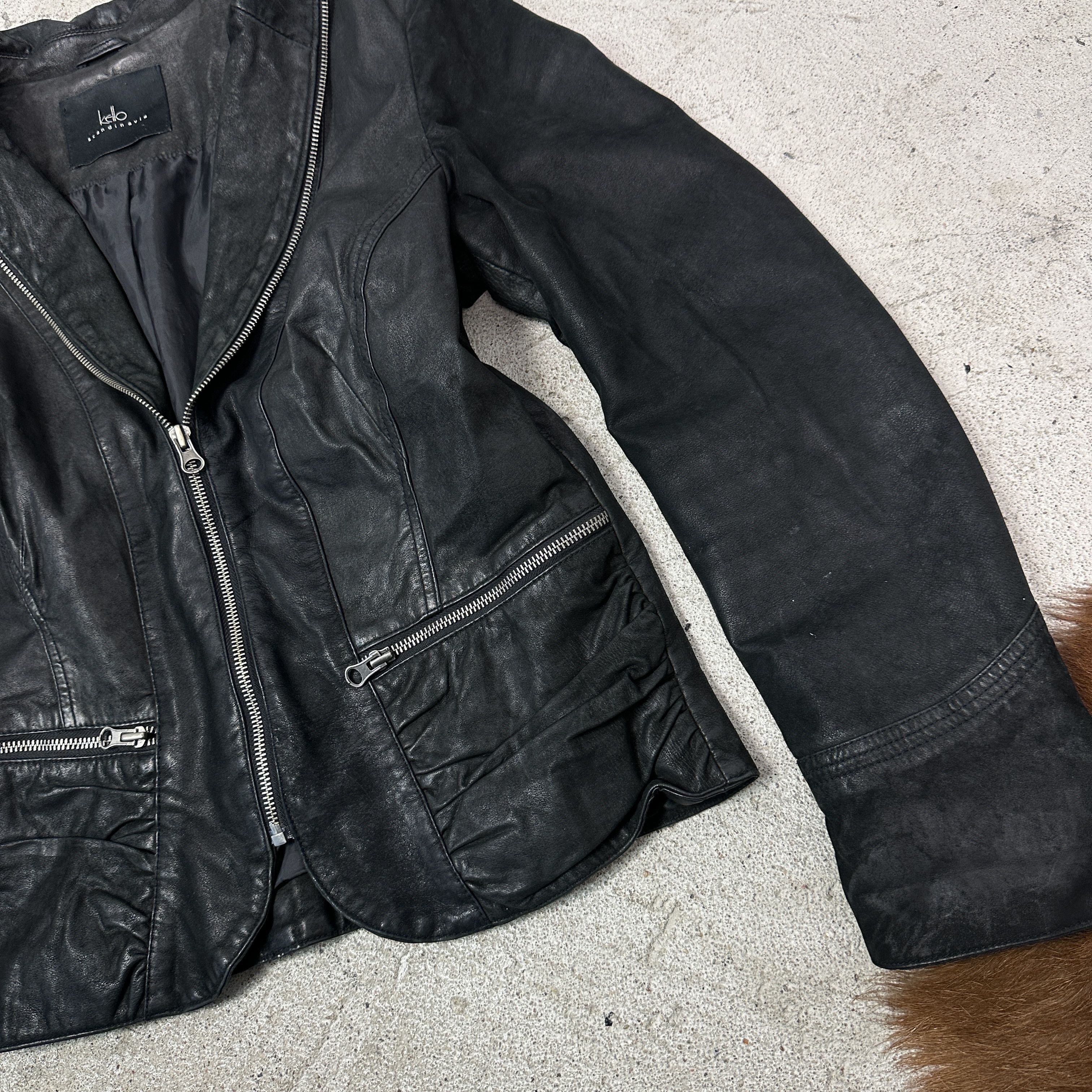 Vintage Vintage Avant Garde Leather Biker Moto Grunge Jacket 00s Size US M / EU 48-50 / 2 - 3 Thumbnail