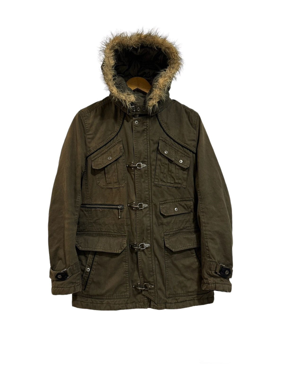 If Six Was Nine × Le Grande Bleu (L.G.B.) × Nicole Club Fur Hooded Hideaway by Nicole Club Jacket Size US M / EU 48-50 / 2 - 1 Thumbnail