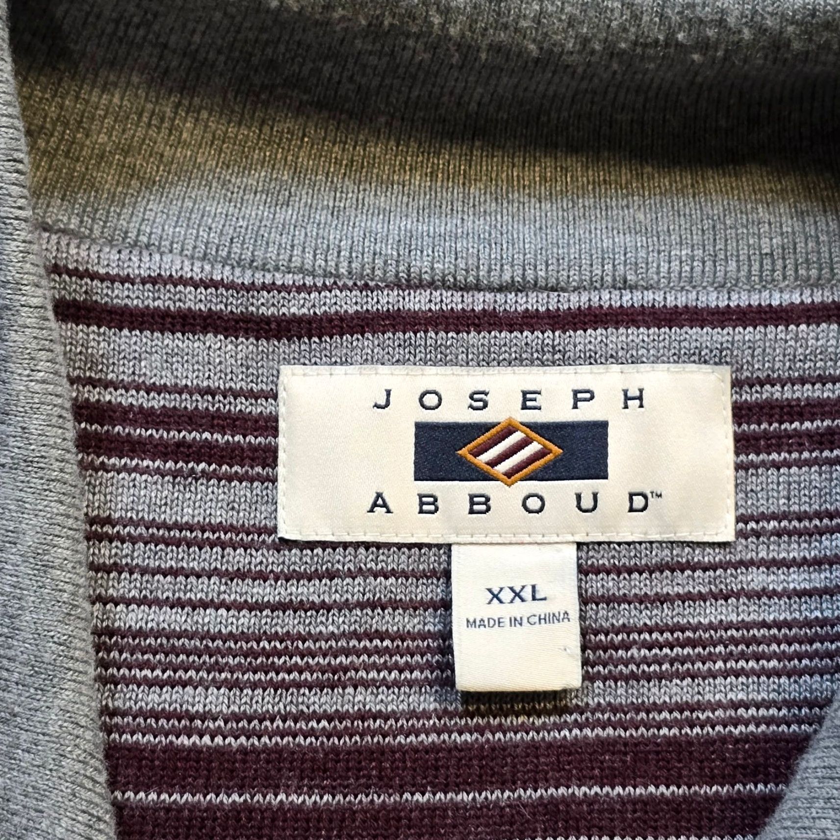 Joseph Abboud Joseph Abboud Sweater Mens 2XL Gray Merino Wool Collared Ribbed Knit Preppy Pullover Casual / Business / Travel Size US XXL / EU 58 / 5 - 3 Thumbnail