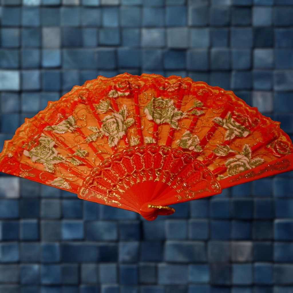 Vintage UNBRANDED VINTAGE HAND FAN 16 INCHES RED Size ONE SIZE - 1 Preview