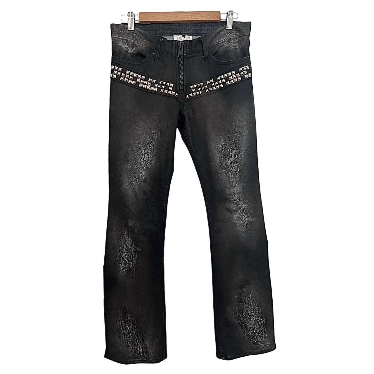 Japanese Brand Veronica arizona studded crack waxed denim Size US 30 / EU 46 - 1 Thumbnail