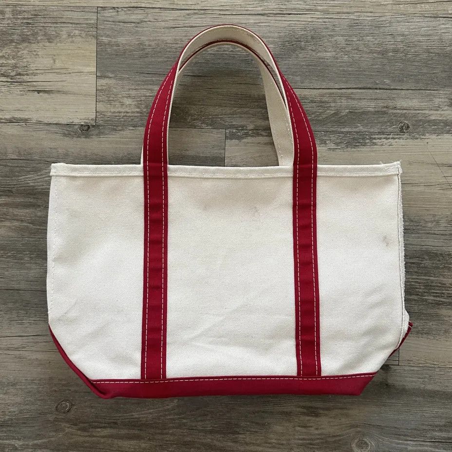 L.L. Bean Vintage L.L. Bean Boat And Tote Red Canvas Tote Bag Size ONE SIZE - 1 Thumbnail