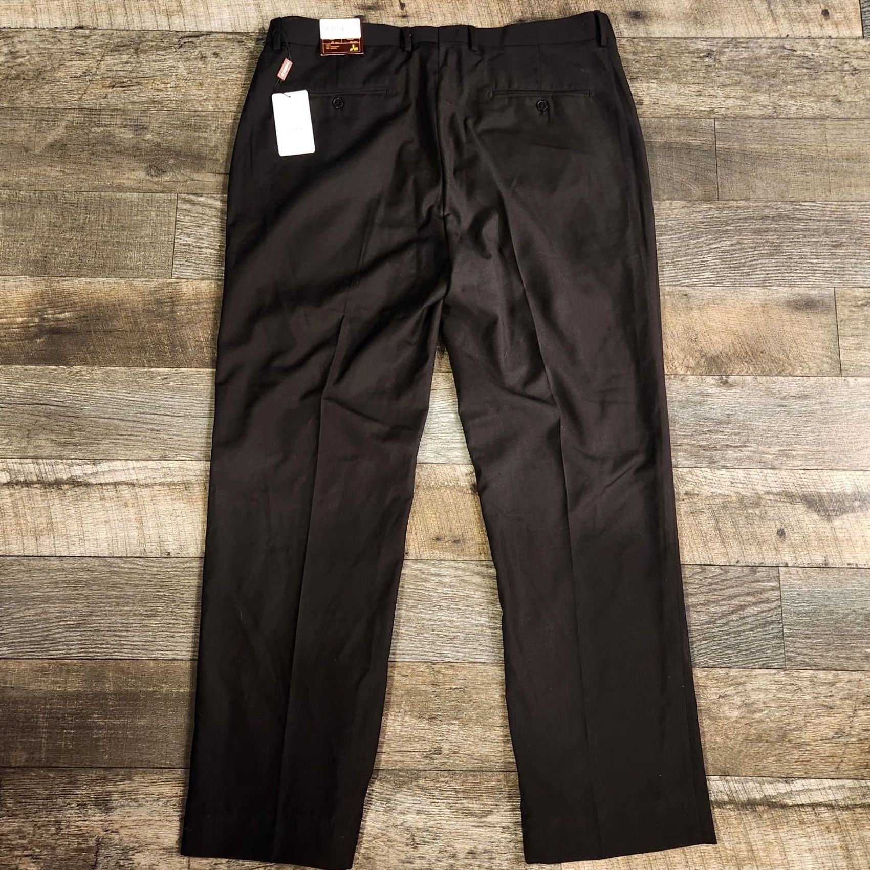 Vintage Inserch Super 120s Fratelli Pants Black 40x32 Slacks Mens Size US 40 / EU 56 - 7 Thumbnail