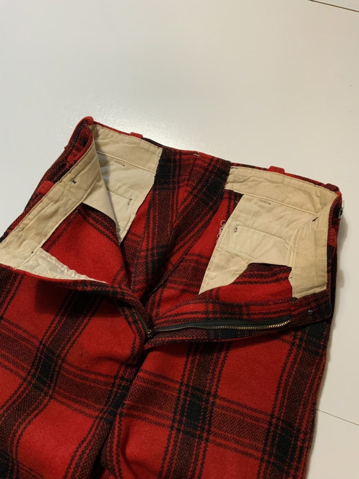 Vintage Vintage 1960s Boat Sail Drill Buffalo Plaid Wool Rapid Pants Size US 34 / EU 50 - 10 Thumbnail