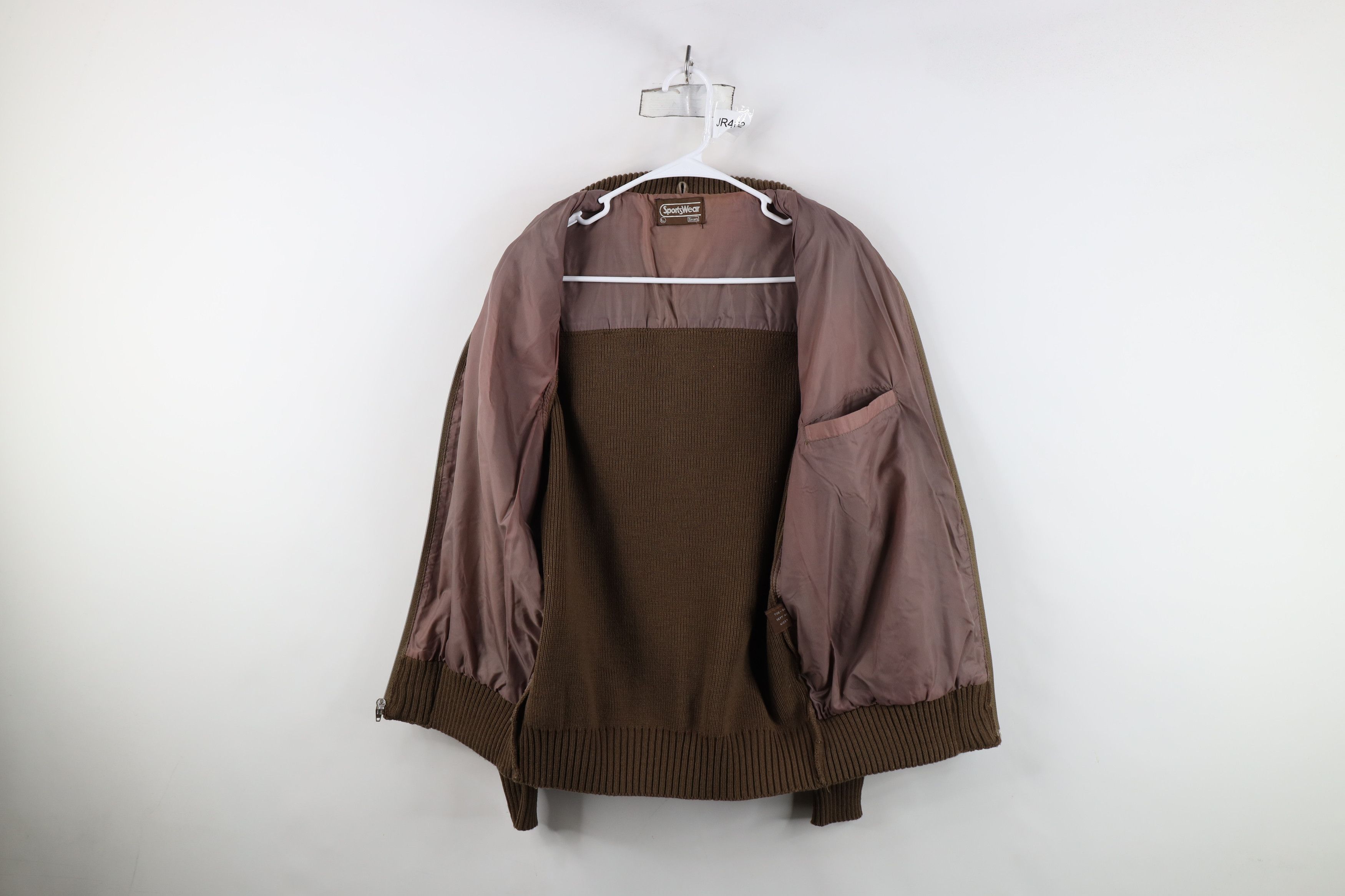 Vintage Vintage 70s Streetwear Leather Knit Sweater Jacket Swacket Size US L / EU 52-54 / 3 - 9 Thumbnail