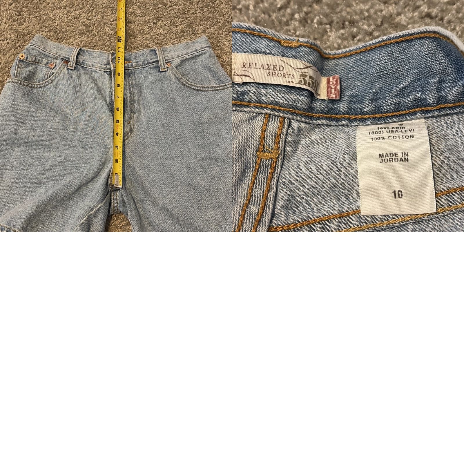 Levi's VINTAGE Levi’s 550 Relaxed Fit Bermuda Denim Blue Jean Shorts Women 10 Blue Size 32" / US 10 / IT 46 - 8 Thumbnail