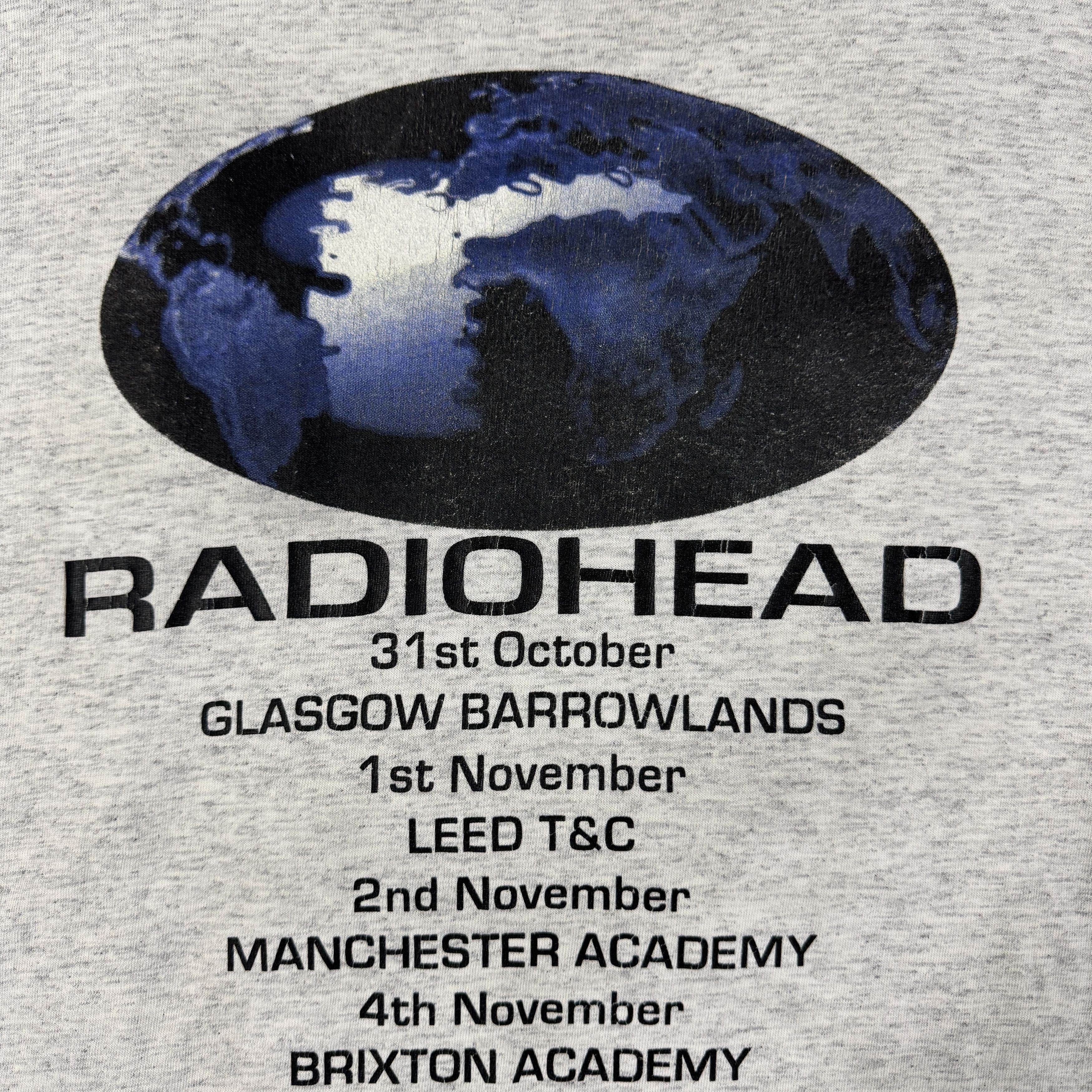 Band Tees Vintage 90s Radiohead UK Tour Shirt Size US XL / EU 56 / 4 - 9 Thumbnail