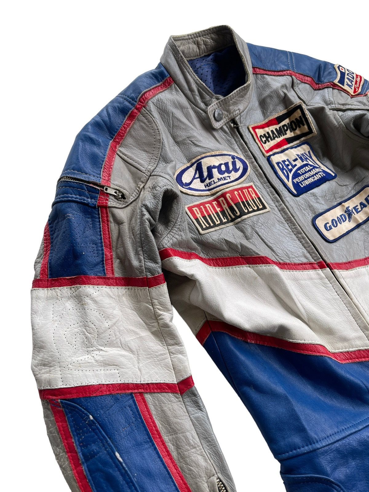 Japanese Brand Vintage 80s Kadoya Leather Racing Suit Size US 28 / EU 44 - 8 Thumbnail