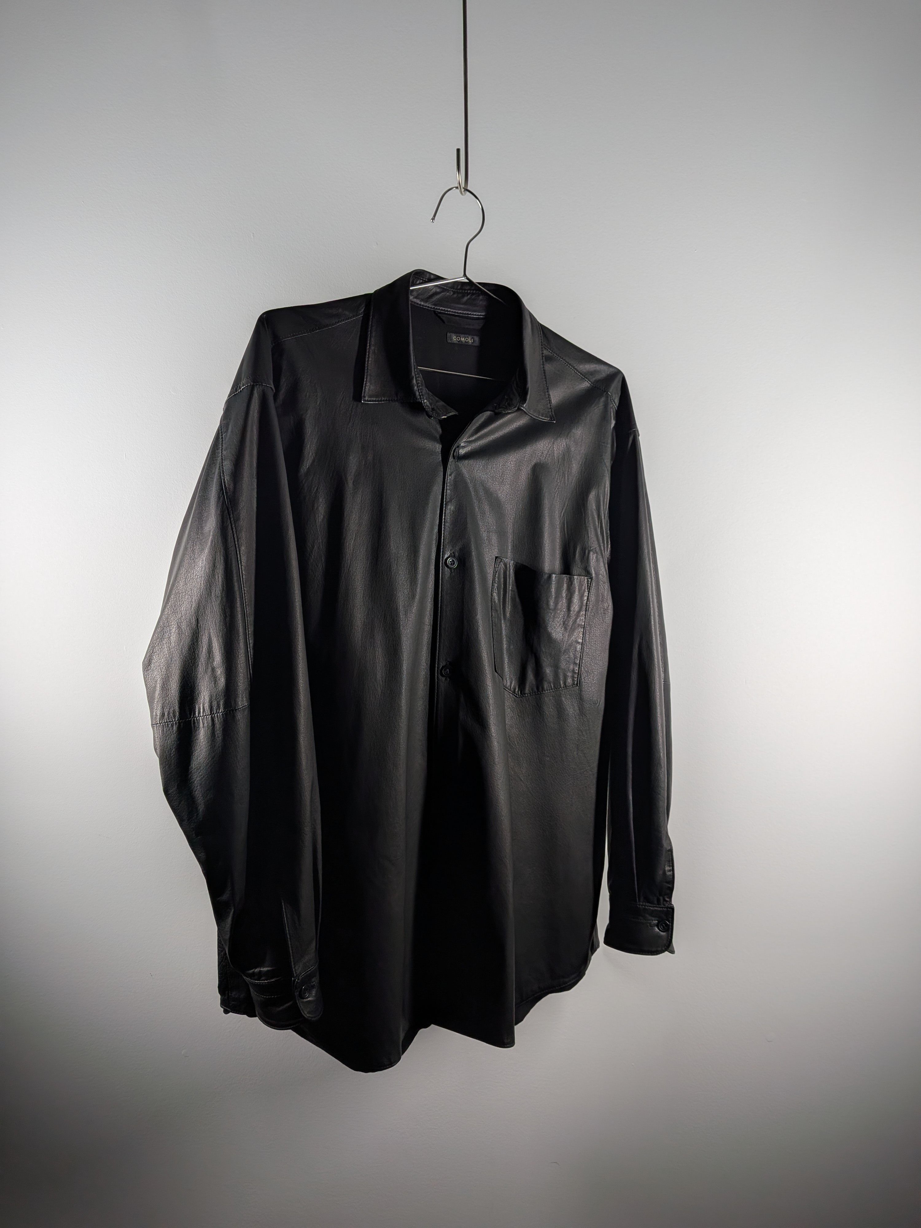 Comoli Comoli Deer Leather Shirt Jacket Black Size US M / EU 48-50 / 2 - 1 Thumbnail