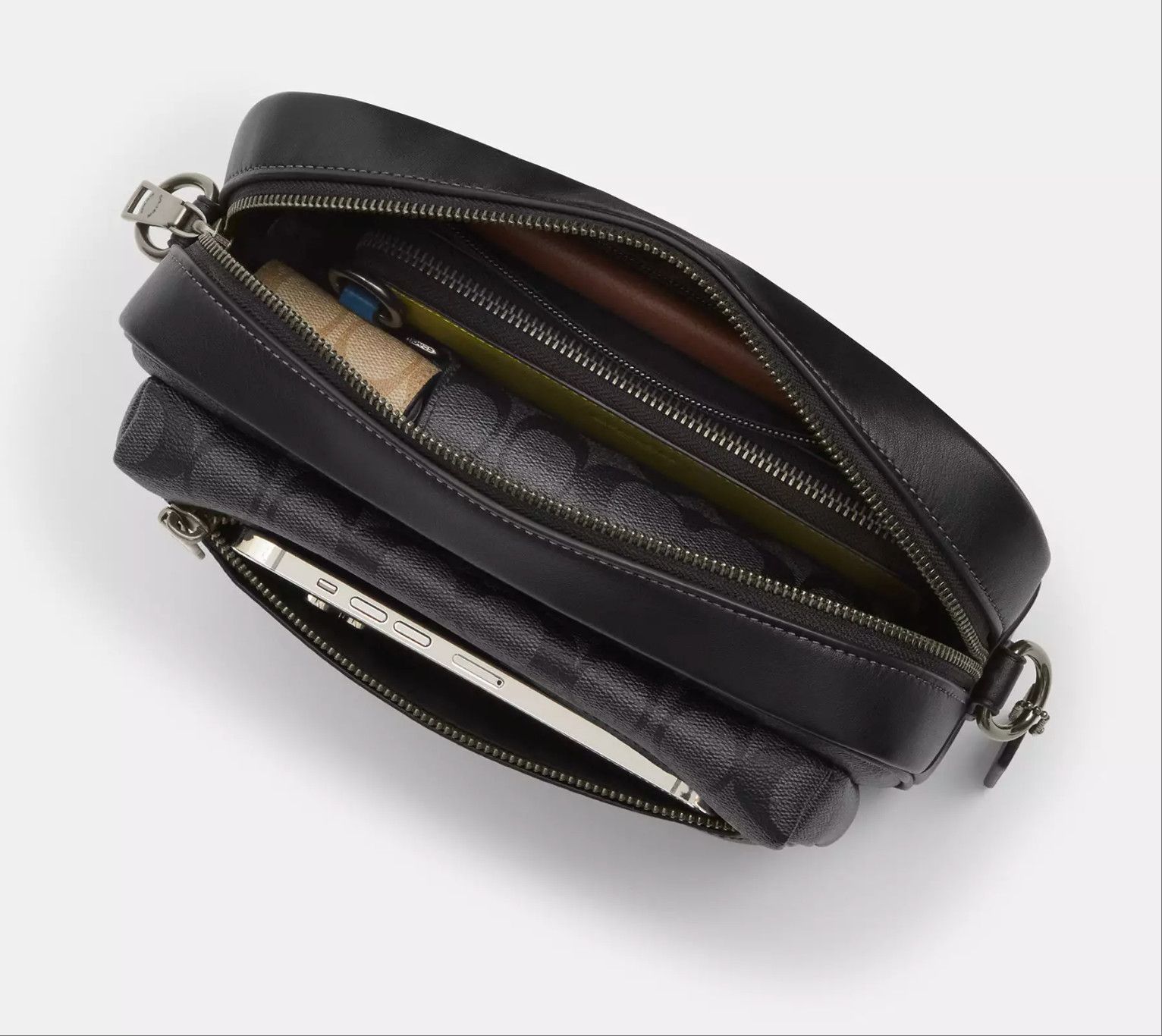 Coach Elias Crossbody Silver/Black CJ509 Size ONE SIZE - 3 Thumbnail