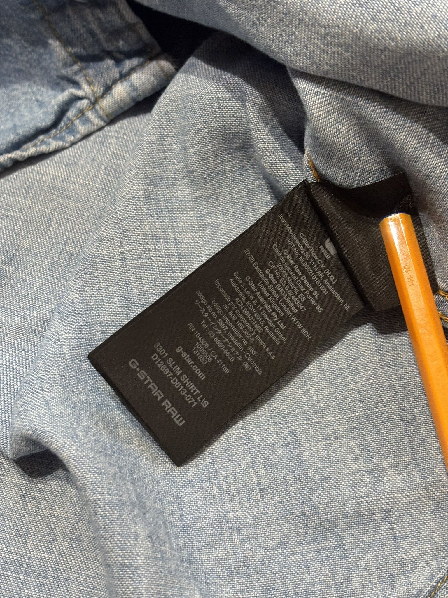 G-Star G-Star Raw 3301 Slim Shirt Size M Size US M / EU 48-50 / 2 - 15 Thumbnail