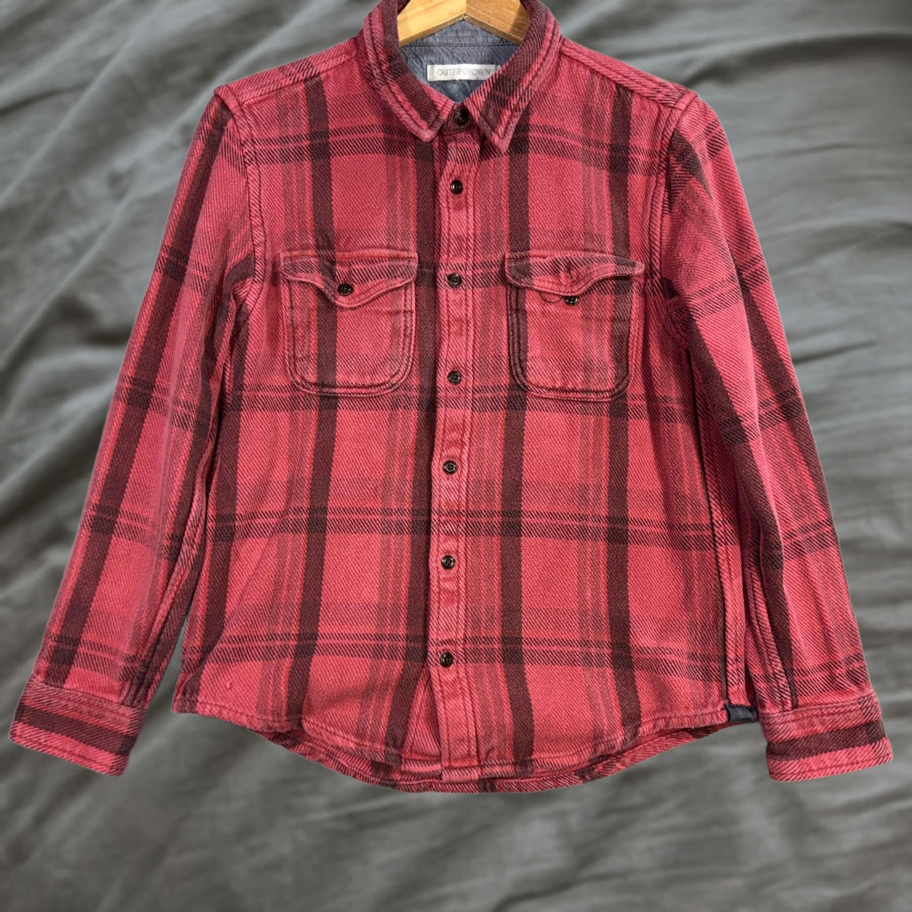Outerknown Outerknown Shirt Mens M Red Plaid Organic Cotton Flannel Button Up Casual Size US M / EU 48-50 / 2 - 1 Thumbnail