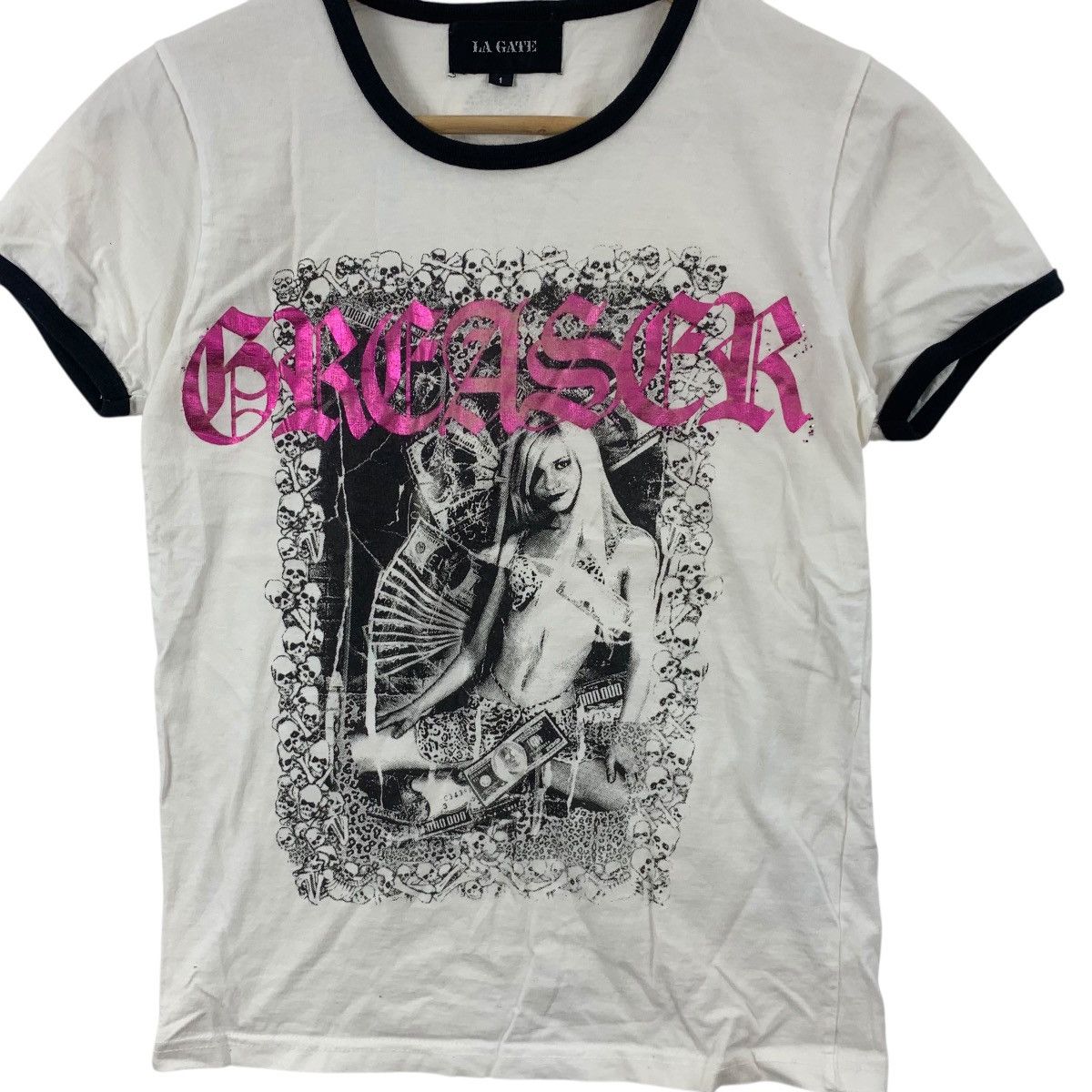Other LA GATE GREASER Fotofolio Punk Skull Rebel Girl Tee Shirt Size XXS / US 00 / IT 34 - 5 Thumbnail