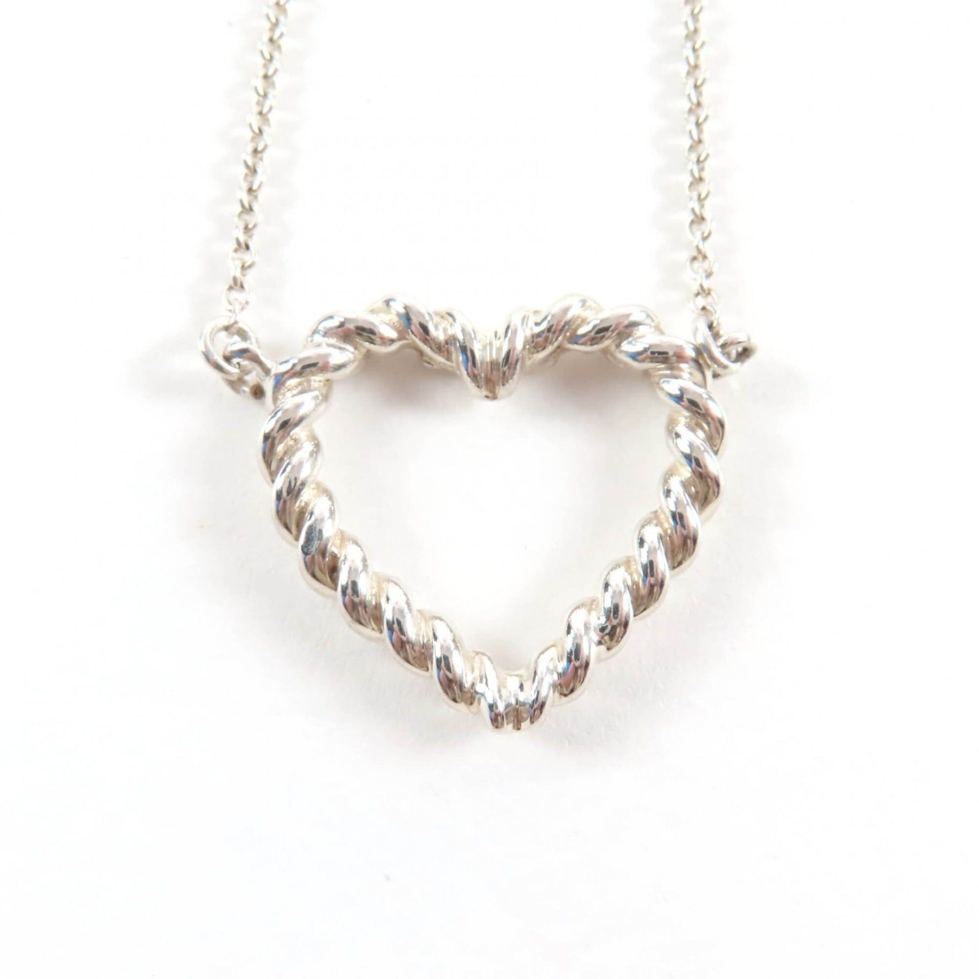 Tiffany & Co. TIFFANY&Co. Tiffany 925 Heart Twist Necklace Pendant, Silver, Weight 5.73g, Women's Size ONE SIZE - 1 Thumbnail