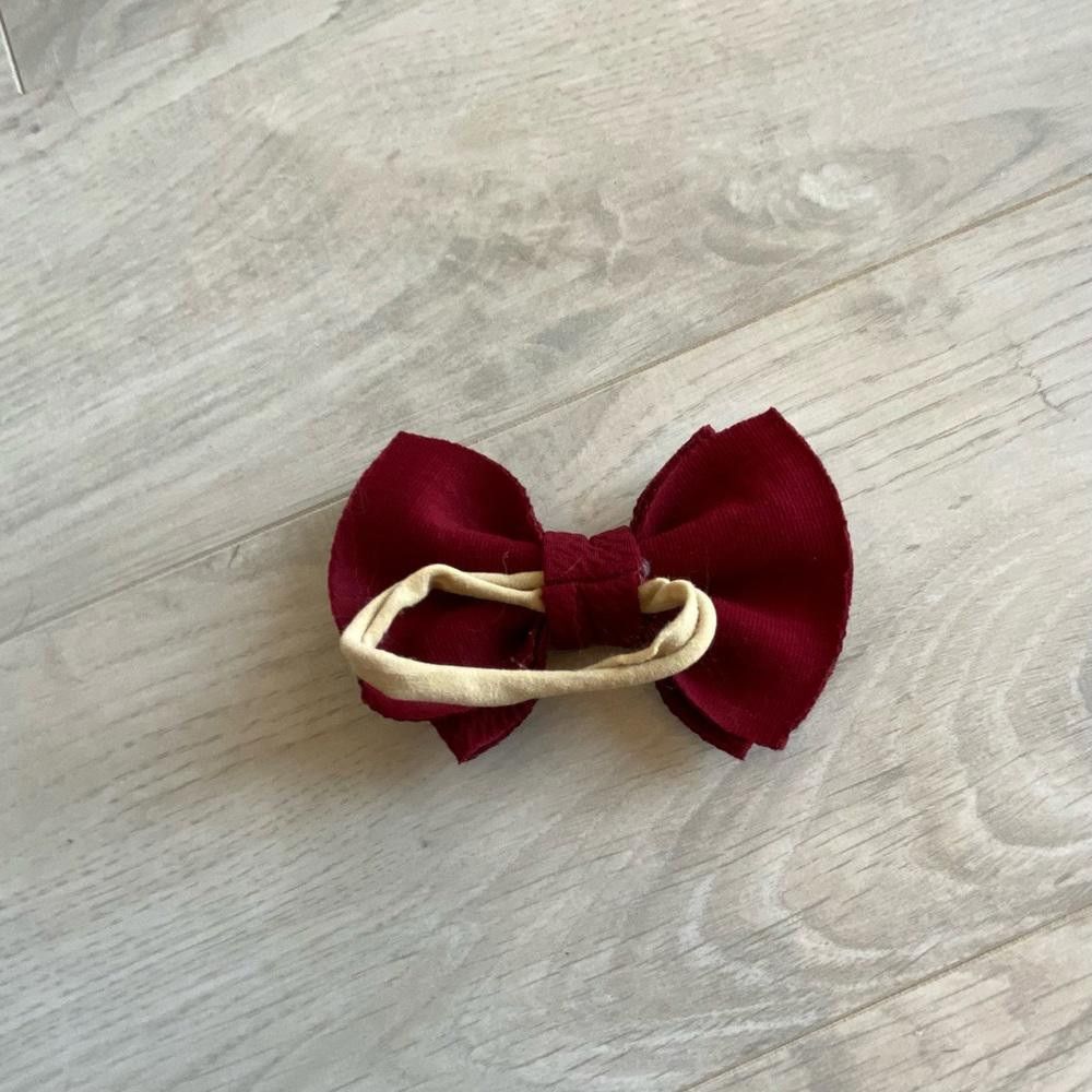 Designer Red Dog Double Bow with Hair Tie Size ONE SIZE - 3 Thumbnail