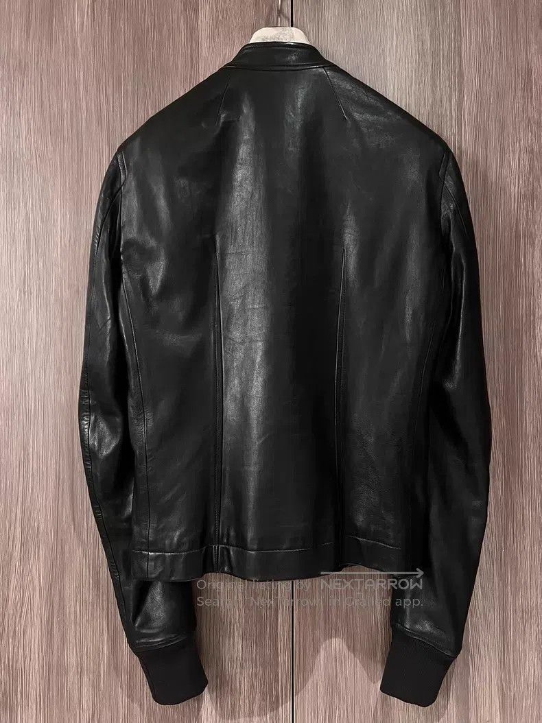 Rick Owens Rick Owens Minimal small standing collar leather jacket Size US M / EU 48-50 / 2 - 5 Thumbnail