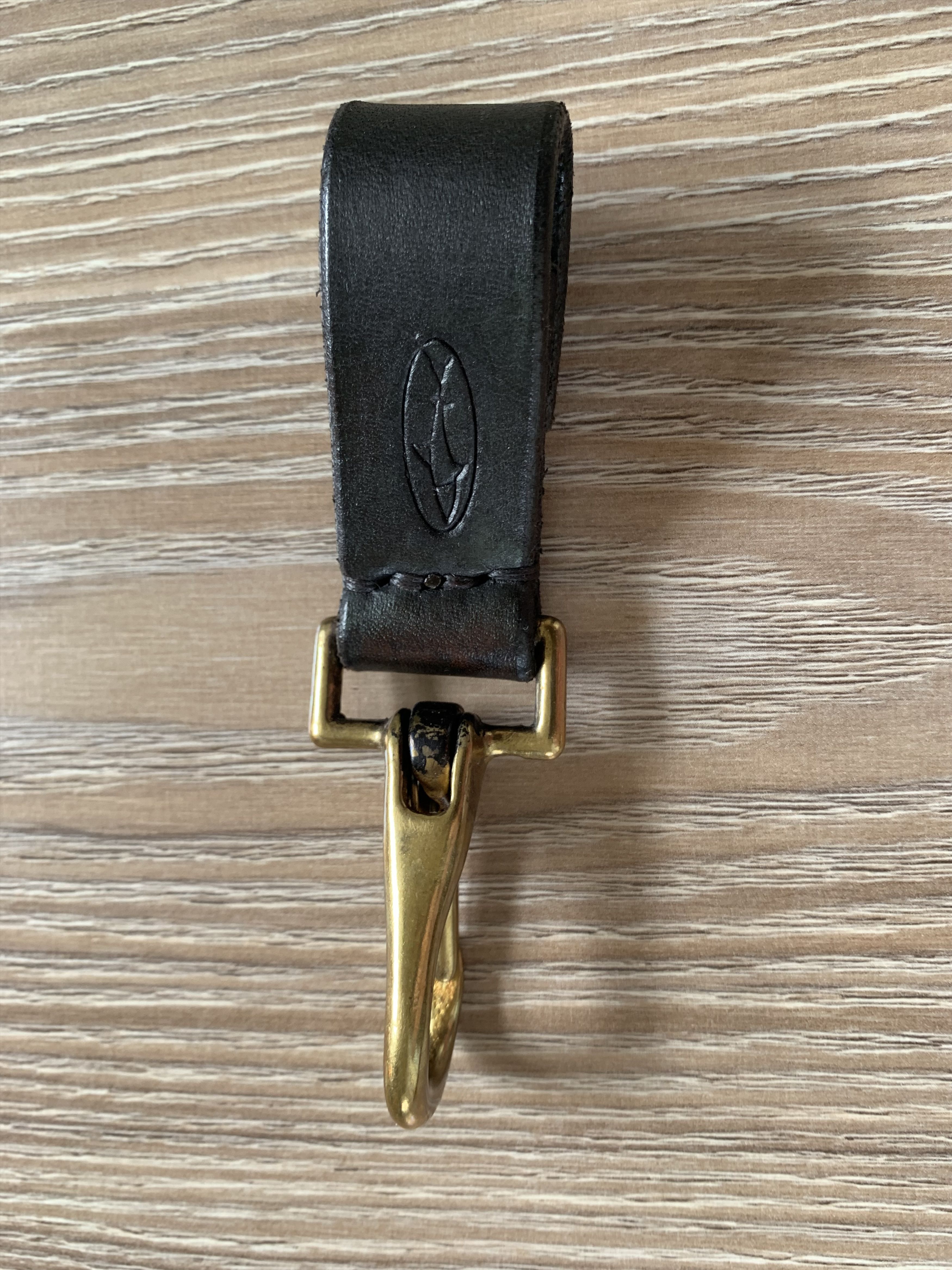 Handmade Leather Keychain With Shark Embossing Size ONE SIZE - 2 Thumbnail