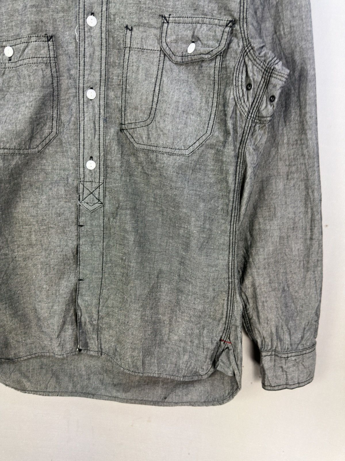 Beams Japan Beams Workwear Dungaree Shirt Button Up Size US M / EU 48-50 / 2 - 3 Thumbnail