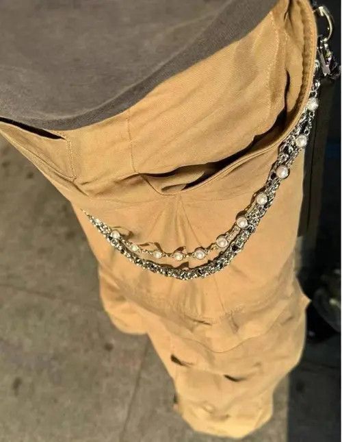 Jewelry Double Layered Pearl Wallet Chain, Keychain for Jeans Size ONE SIZE - 5 Thumbnail