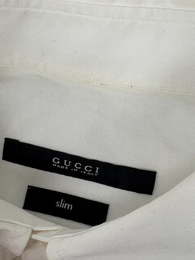 Gucci SS2013 Gucci White Signature Logo Shirt Size US M / EU 48-50 / 2 - 9 Thumbnail